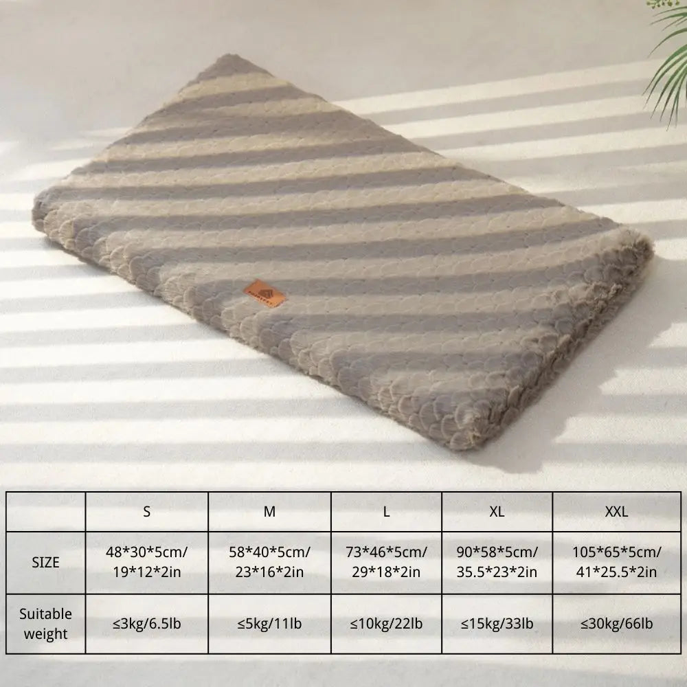 Plush Calming Winter Crate Bed
