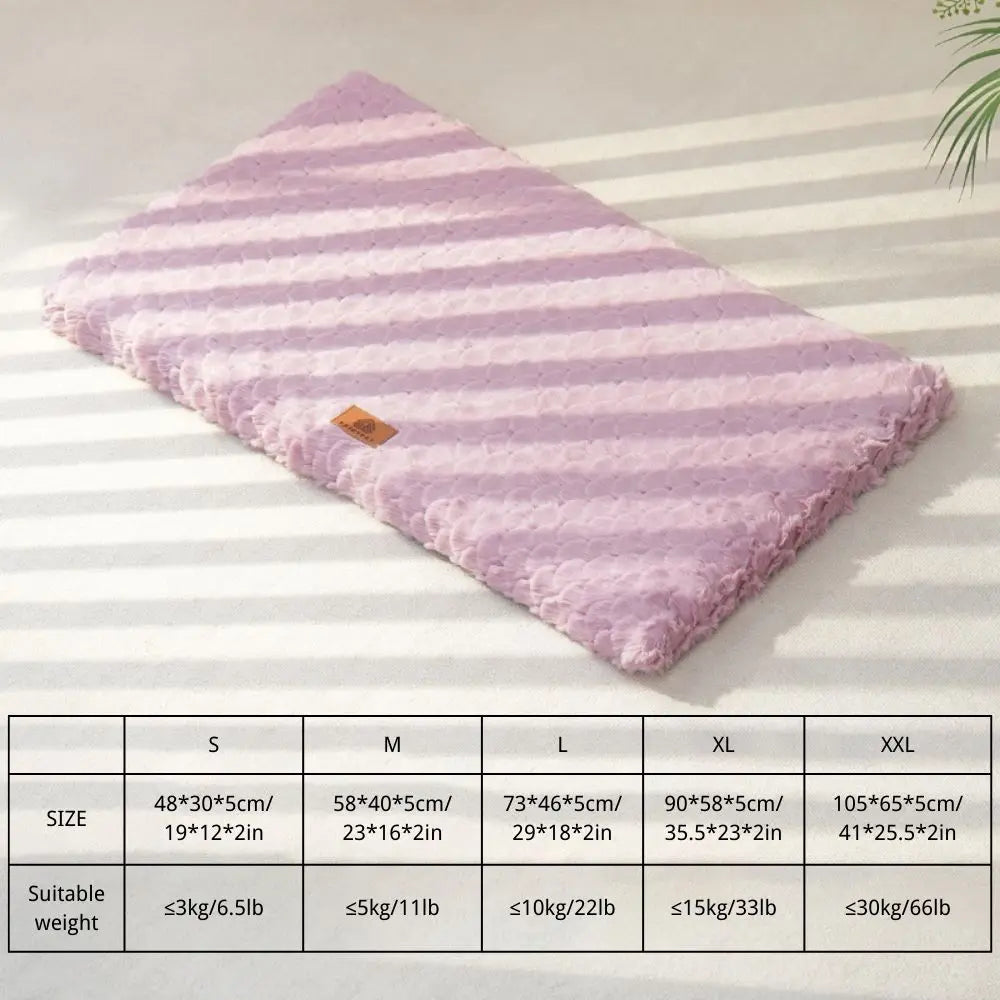 Plush Calming Winter Crate Bed
