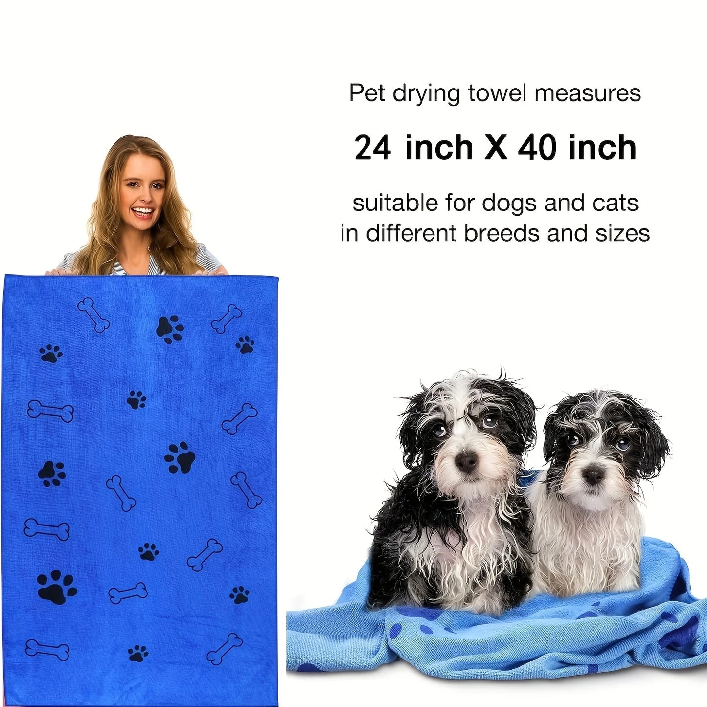 Microfibre Quick-Dry Dog Bath Towel