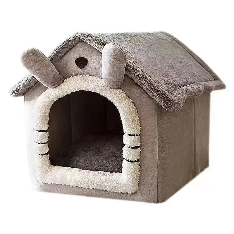 All-Season Cosy Dog House Bed