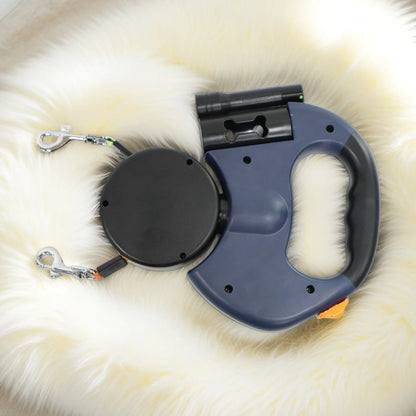 Retractable LED Dual Dog Leash