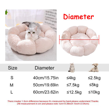 Plush Donut Calming Pet Bed