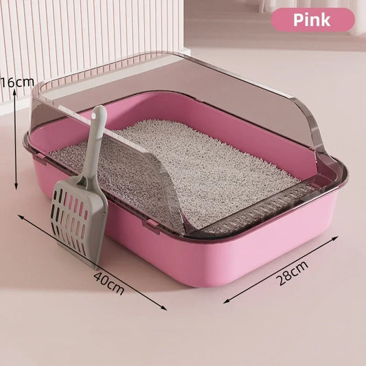 High-Sided Open-Top Cat Litter Tray