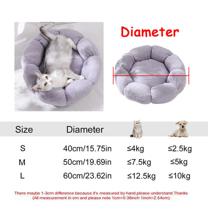 Plush Donut Calming Pet Bed