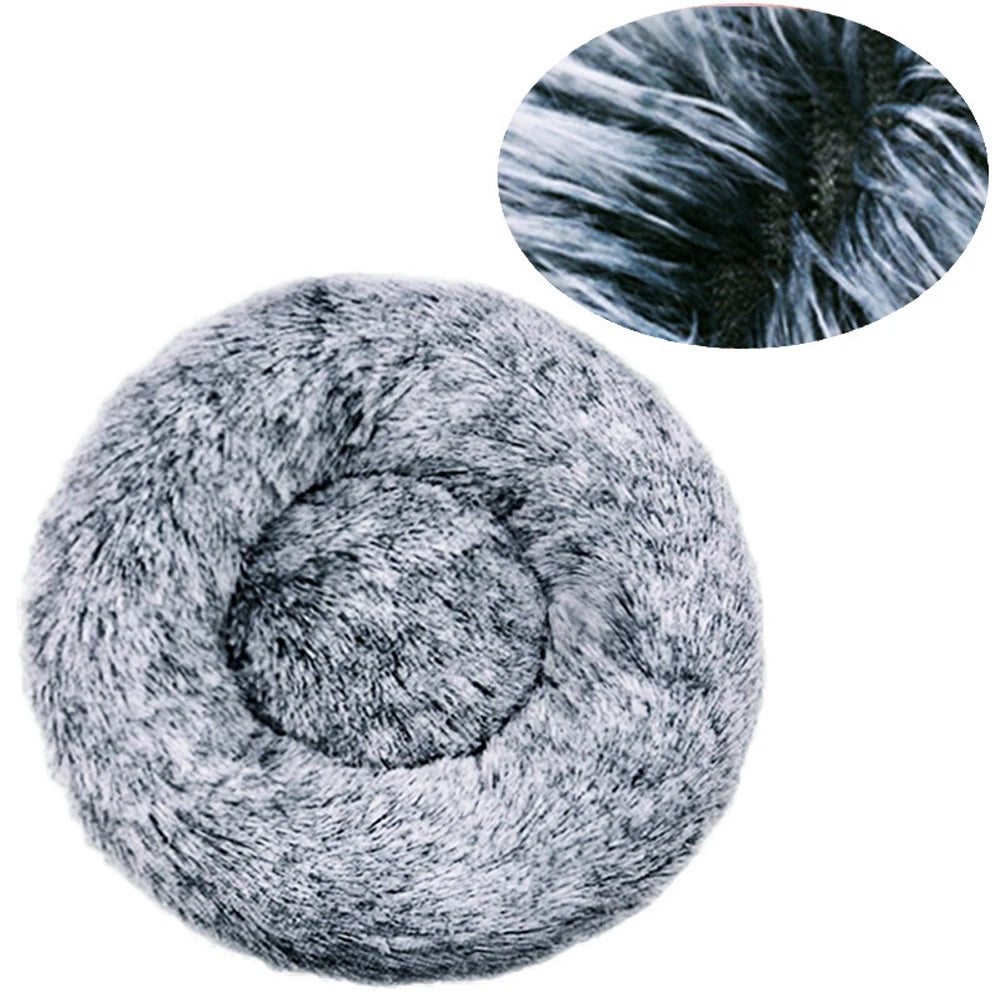 Plush Donut Calming Pet Bed