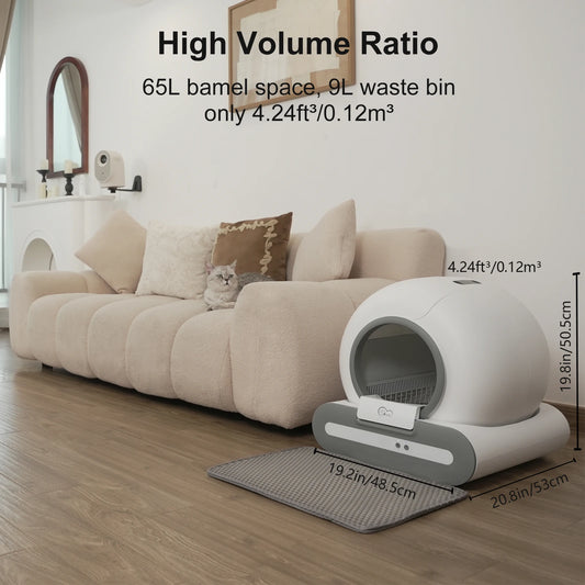 DOEL 65L Self-Cleaning Smart Cat Litter Box