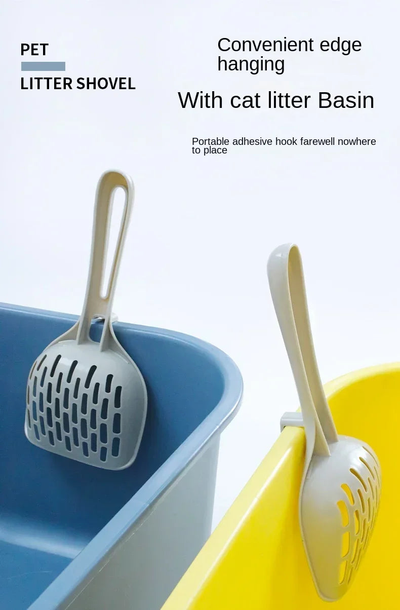 Self-Cleaning Cat Litter Scoop with Base