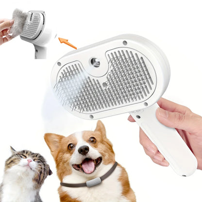 Steam-Spray Grooming Comb for pets