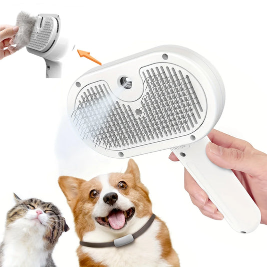 Steam-Spray Grooming Comb for pets