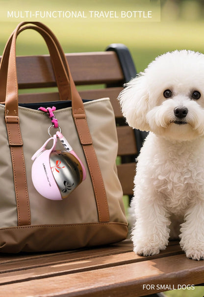 Stainless Steel Dog Water Bottle & Bowl
