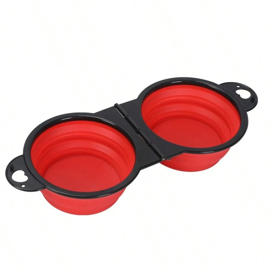 Foldable Twin Travel Feeder Bowl
