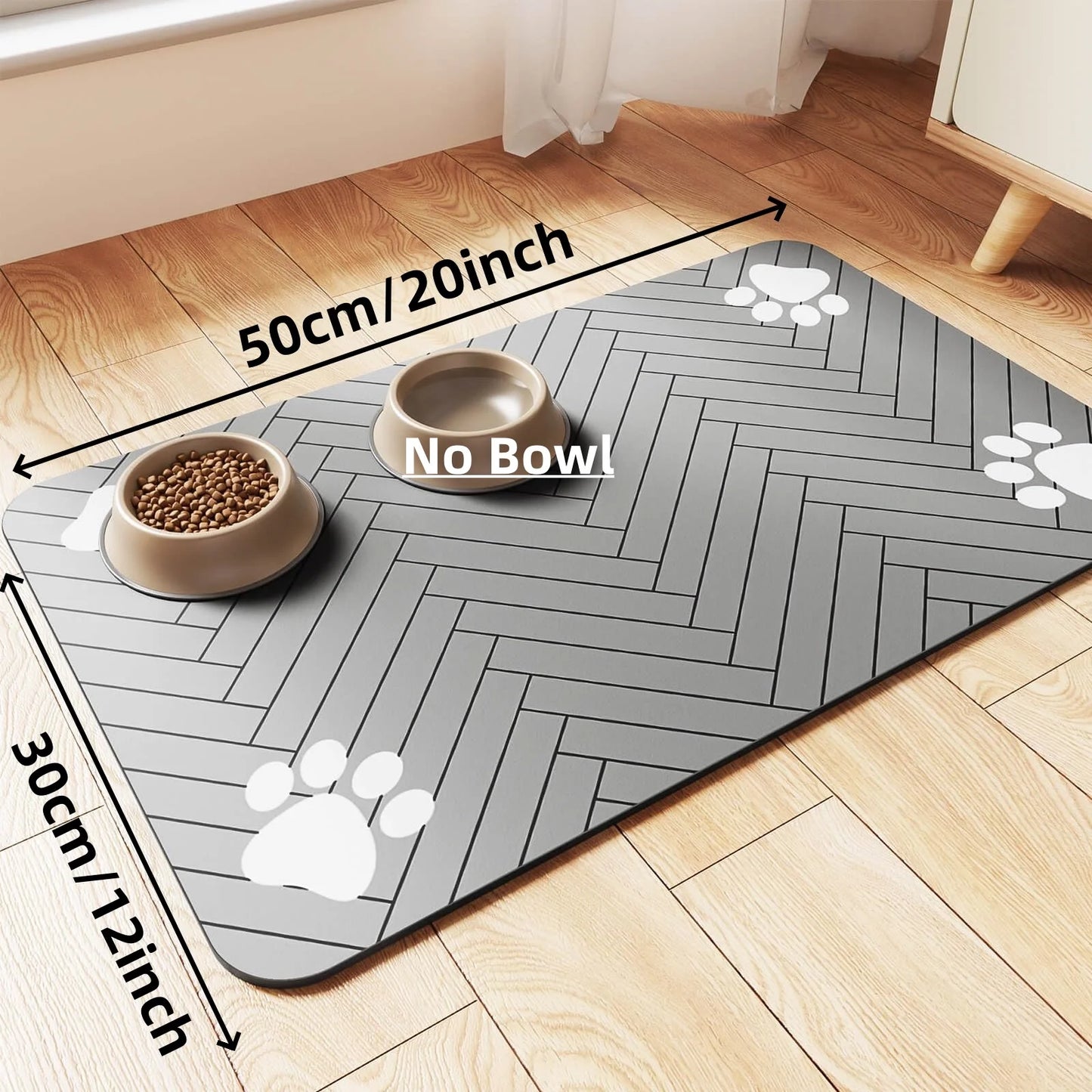 Absorbent Anti-Spill Pet Feeding Mat