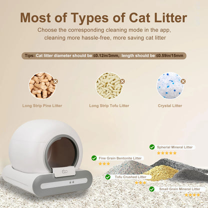 DOEL 65L Self-Cleaning Smart Cat Litter Box