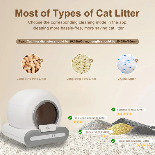 DOEL 65L Self-Cleaning Smart Cat Litter Box