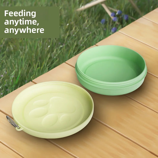 Portable Snap-Lid Travel Pet Bowl