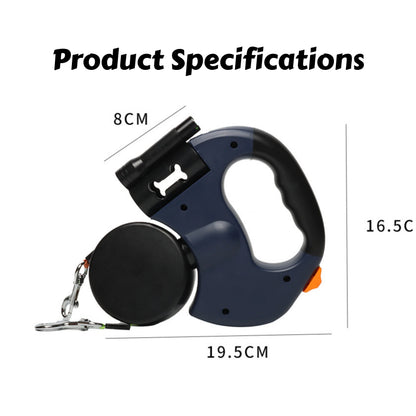 Retractable LED Dual Dog Leash