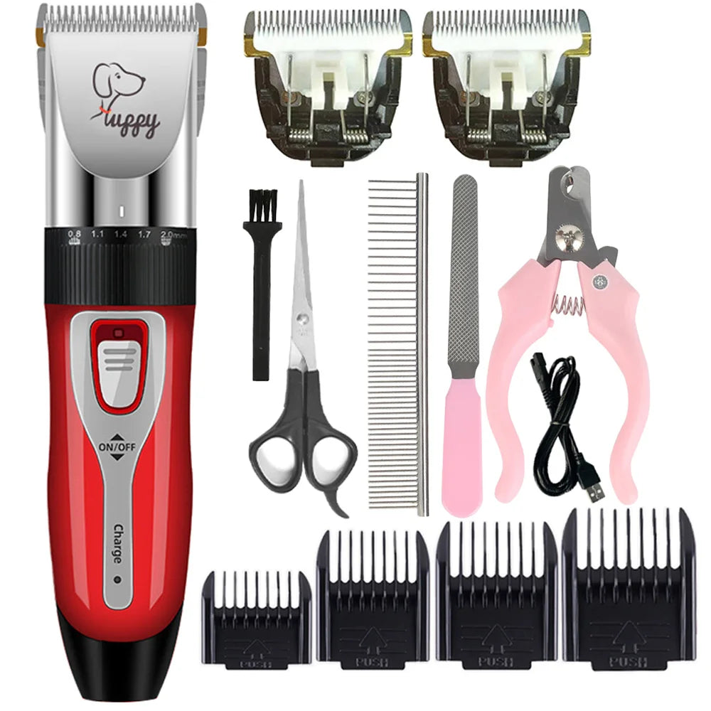 Professional Cordless Pet Grooming Clipper Set