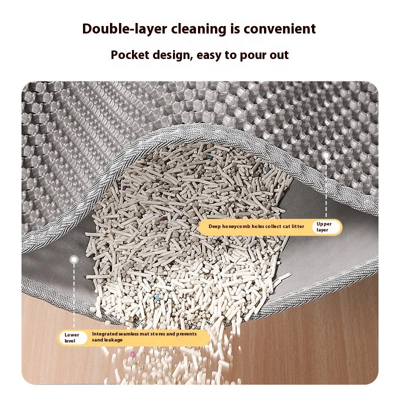 Double-Layer Cat Litter Mat