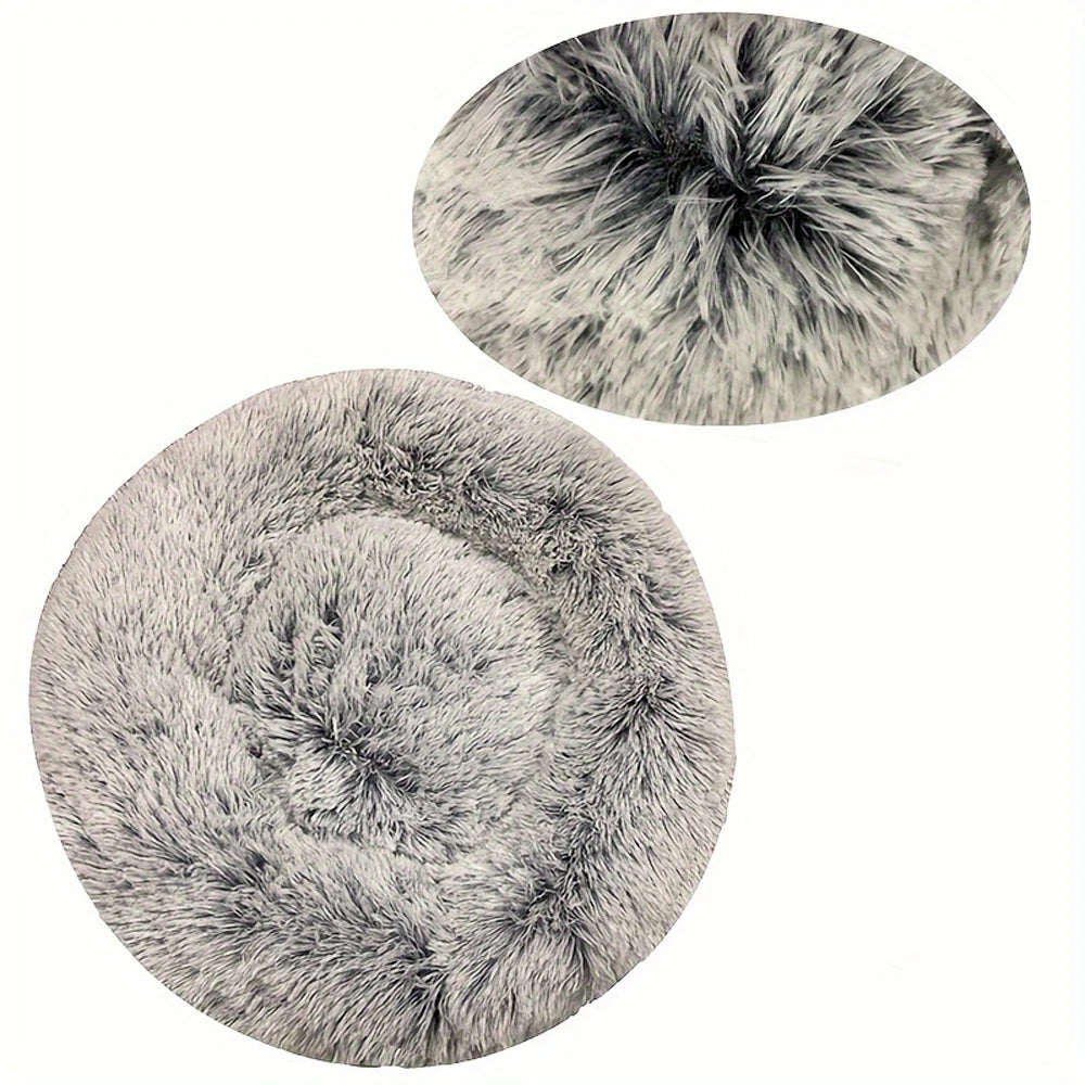 Plush Donut Calming Pet Bed