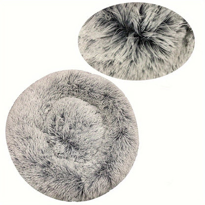 Plush Donut Calming Pet Bed