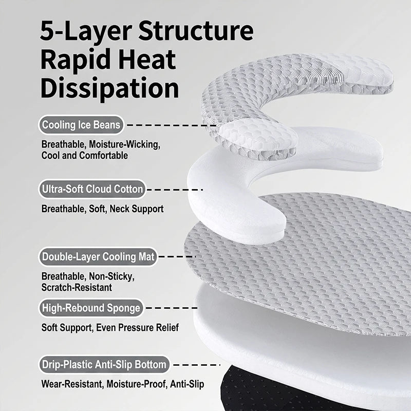 Oval Ice-Silk Cooling Pet Bed