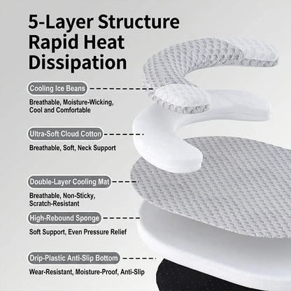 Oval Ice-Silk Cooling Pet Bed