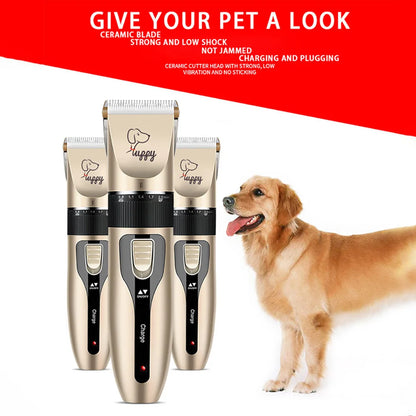Professional Cordless Pet Grooming Clipper Set