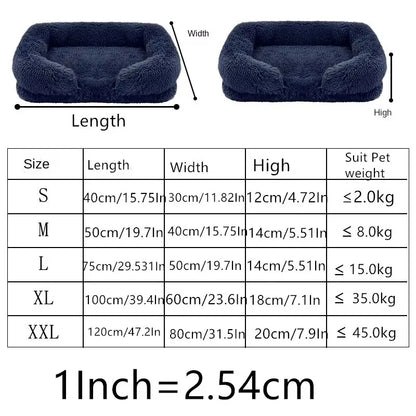 Plush Winter Dog Sofa Bed