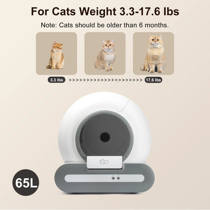 DOEL 65L Self-Cleaning Smart Cat Litter Box