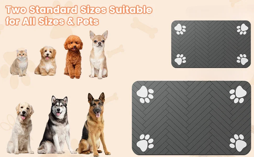 Absorbent Anti-Spill Pet Feeding Mat