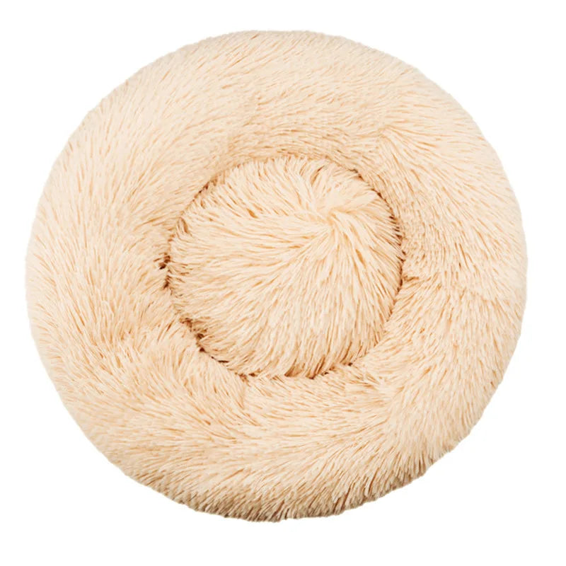 Plush Donut Calming Pet Bed