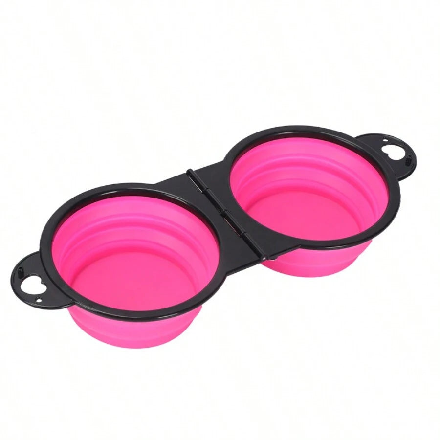 Foldable Twin Travel Feeder Bowl