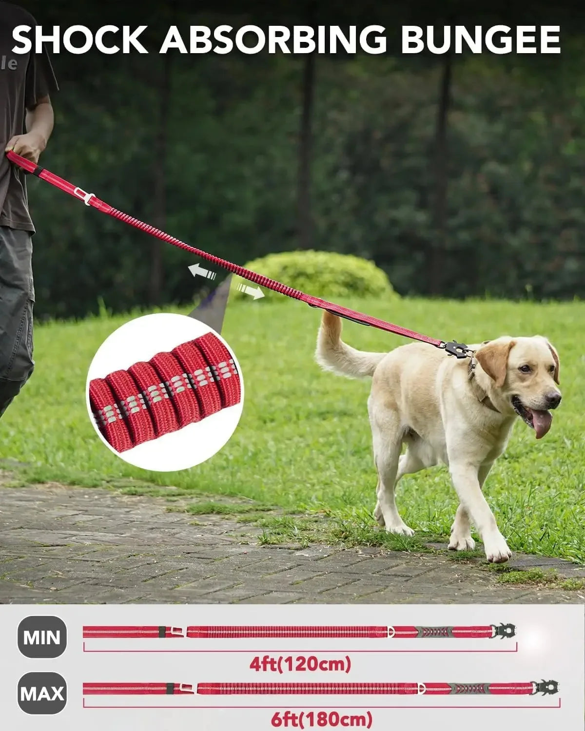 Tactical Heavy-Duty Bungee Dog Leash