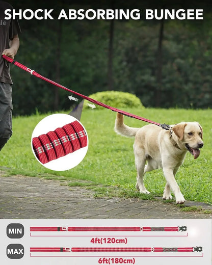 Tactical Heavy-Duty Bungee Dog Leash