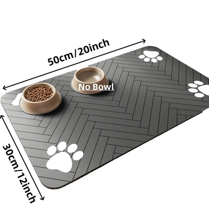 Absorbent Anti-Spill Pet Feeding Mat