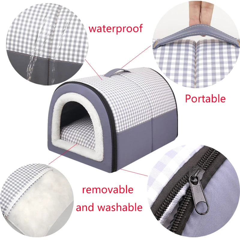 Foldable Soft Pet Sleeping Cave