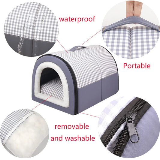 Foldable Soft Pet Sleeping Cave