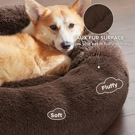Plush Donut Calming Pet Bed — view 3