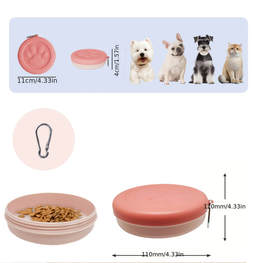 Portable Snap-Lid Travel Pet Bowl