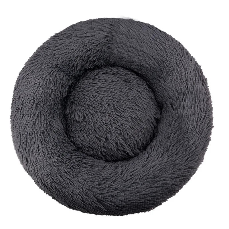 Plush Donut Calming Pet Bed