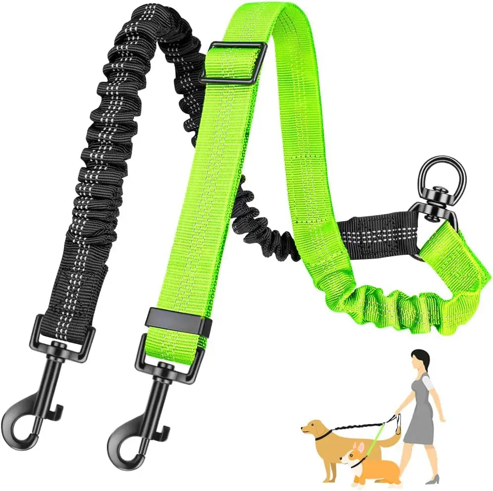 Bungee Dual Dog Leash Coupler
