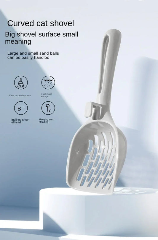 Self-Cleaning Cat Litter Scoop with Base