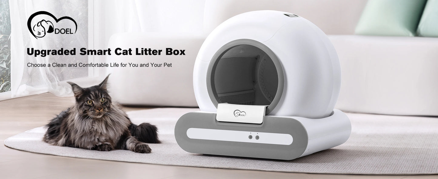 DOEL 65L Self-Cleaning Smart Cat Litter Box