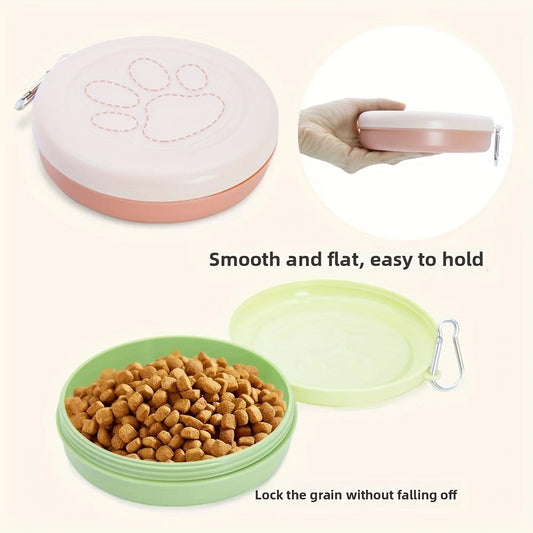 Portable Snap-Lid Travel Pet Bowl