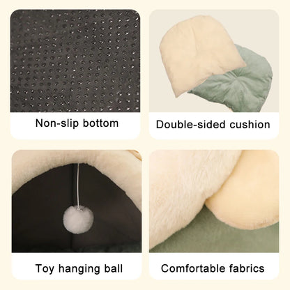 Cartoon Calming Cat Cave Bed