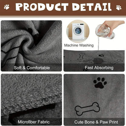 Microfibre Quick-Dry Dog Bath Towel