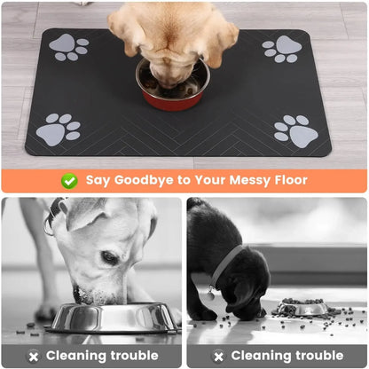 Absorbent Anti-Spill Pet Feeding Mat