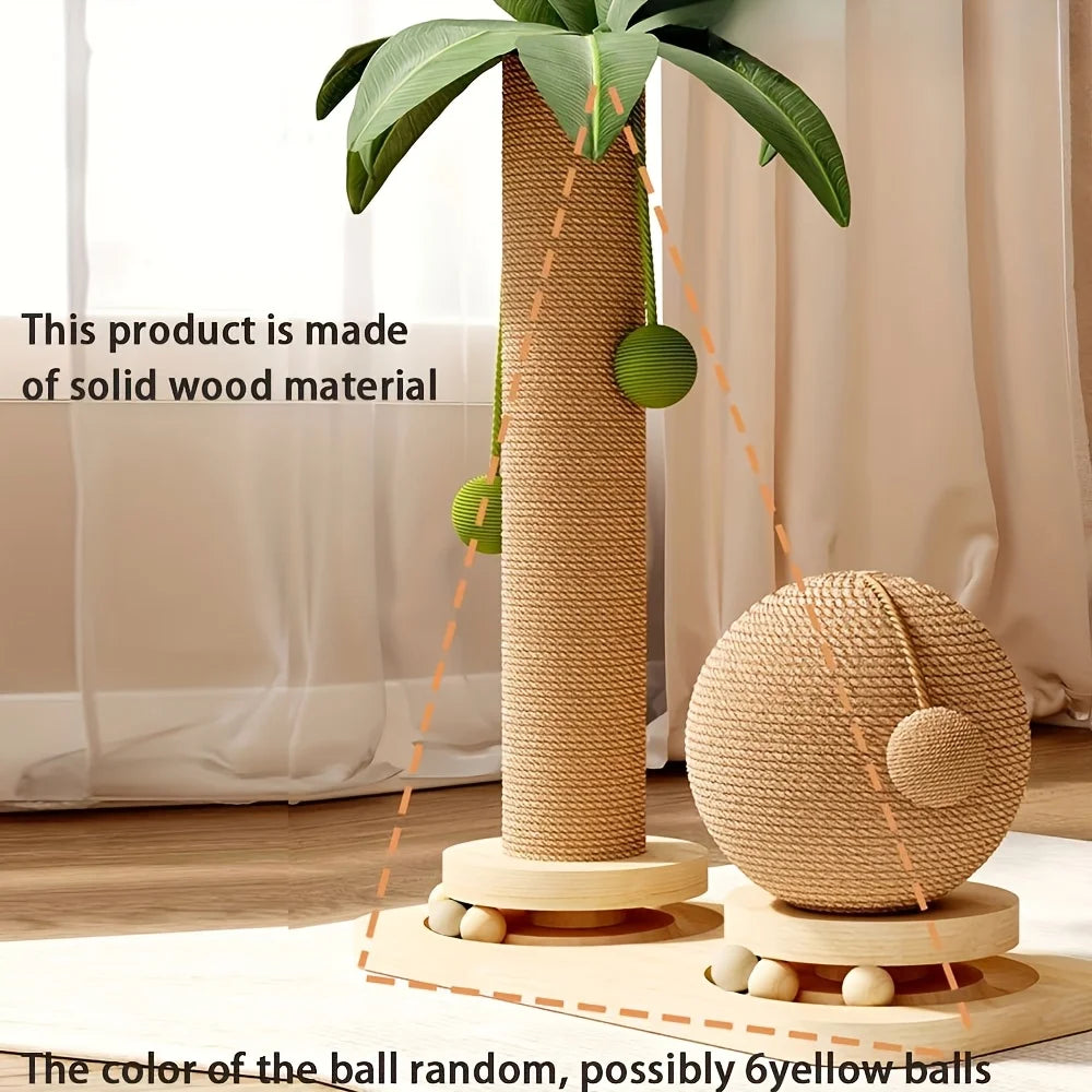 Coconut Palm Cat Activity Tower