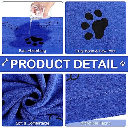 Microfibre Quick-Dry Dog Bath Towel