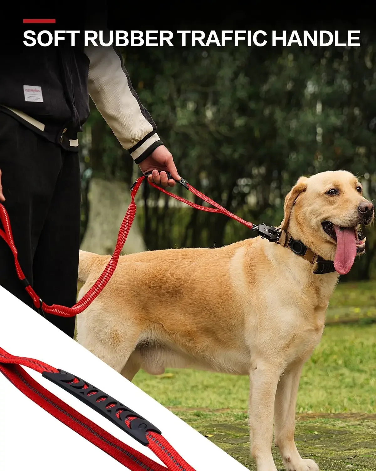 Tactical Heavy-Duty Bungee Dog Leash
